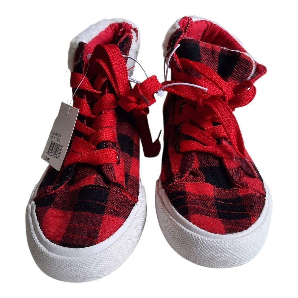 Link Red and Black High-Top Sneakers